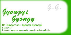 gyongyi gyongy business card